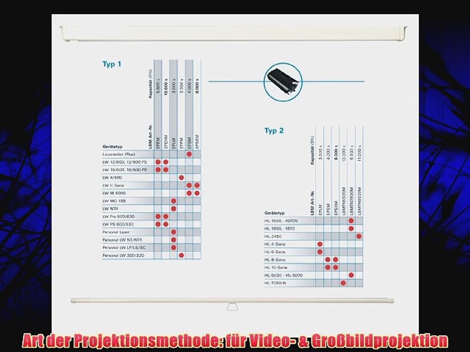 Franken XRLB20 Rolloleinwand Standard 203 x 203 cm mattwei?es Gewebe