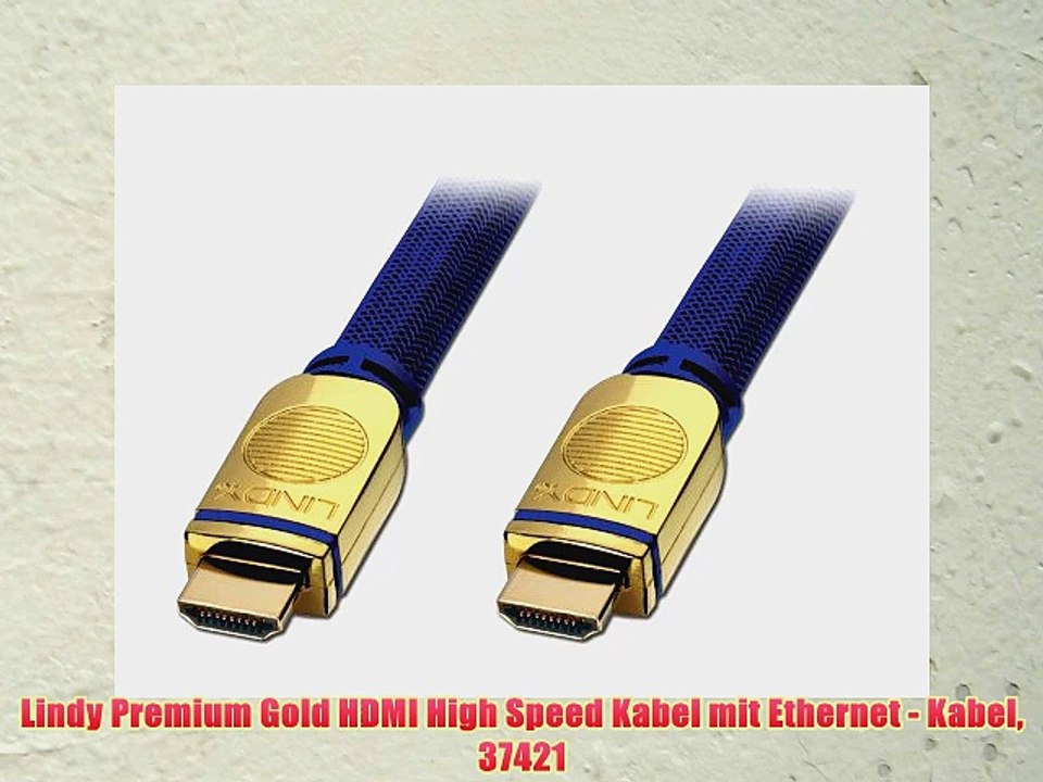 Lindy Premium Gold HDMI High Speed Kabel mit Ethernet - Kabel 37421