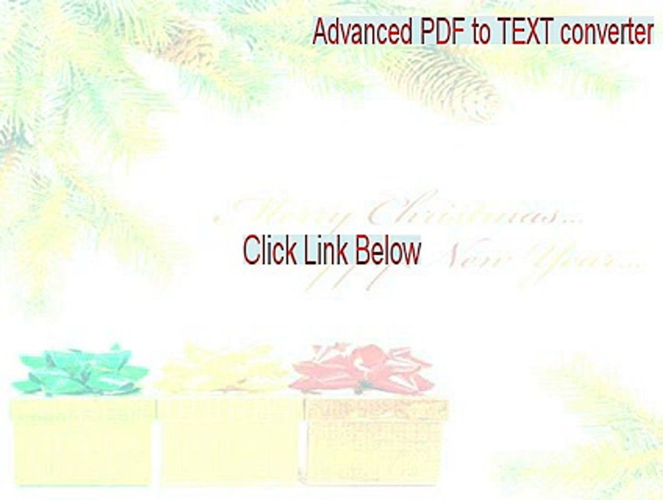 Advanced PDF to TEXT converter Full Download [Download Now]