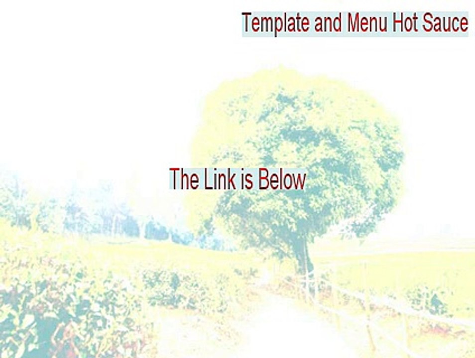 Template and Menu Hot Sauce Crack - Free Download
