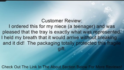 Artico, 51803 Butterfly Orchid Flower Mirror Tray, Blue Review