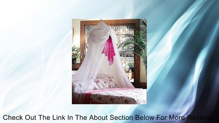 White & Pink Chiffon Furbelow Princess Bed Canopy By SID Review