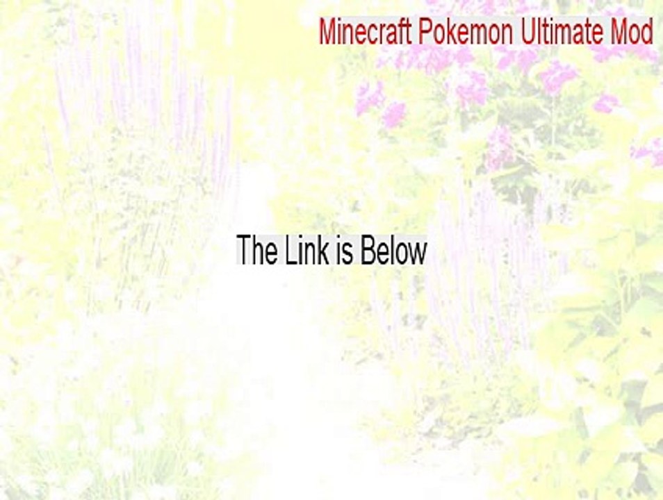 Minecraft Pokemon Ultimate Mod Key Gen - Legit Download (2015)