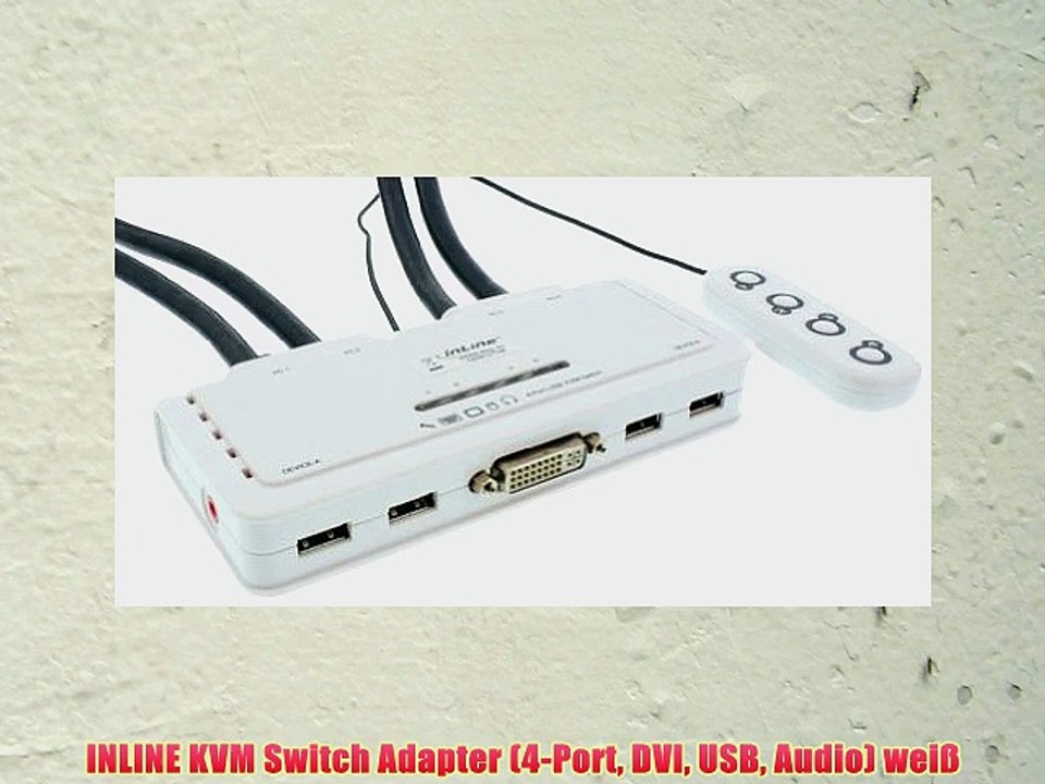 INLINE KVM Switch Adapter (4-Port DVI USB Audio) wei?