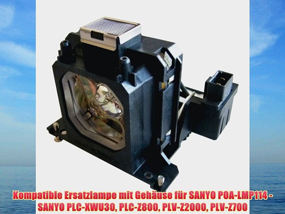 Kompatible Ersatzlampe mit Geh?use f?r SANYO POA-LMP114 - SANYO PLC-XWU30 PLC-Z800 PLV-Z2000