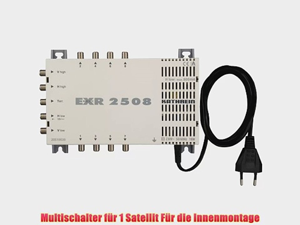 Kathrein EXR 2508 Multischalter (Netzteil 8 Receiver Anschl?sse 1 x terrestrisch Eingang 4