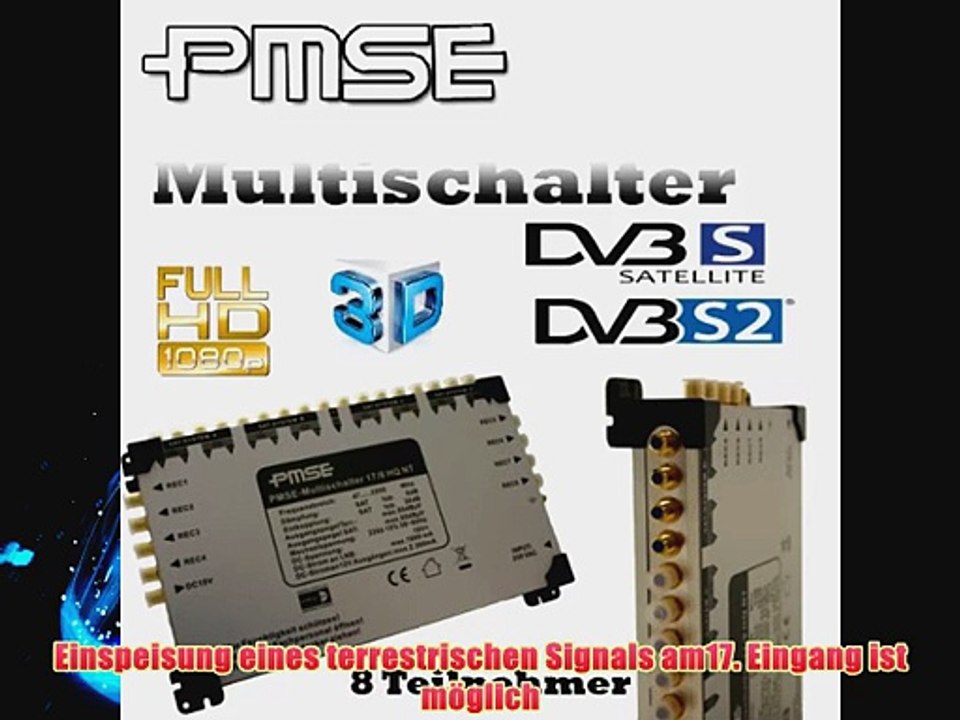 Multischalter PMSE 17/8 mit Netzteil FullHD HDTV 3D tauglich NEU