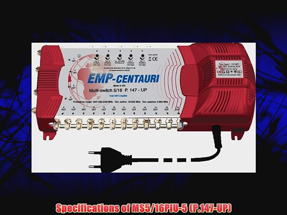Sat Multischalter EMP Centauri ProfiLine 5/16 1xSat 16xTeilnehmer Switch FULLHD 3D Digital