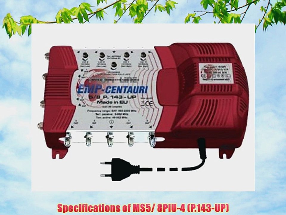 Sat multischalter emp centauri 5/8 (gigant) profiline p.143-up (piu-4) mit netzteil switch