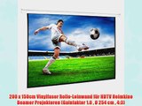 200 x 150cm Vinylfaser Rollo-Leinwand f?r HDTV Heimkino Beamer Projektoren (Gainfaktor 1.0