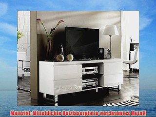 Lowboard Lucido 167x63 Weiss Hochglanz TV M?bel 4 Schubk?sten