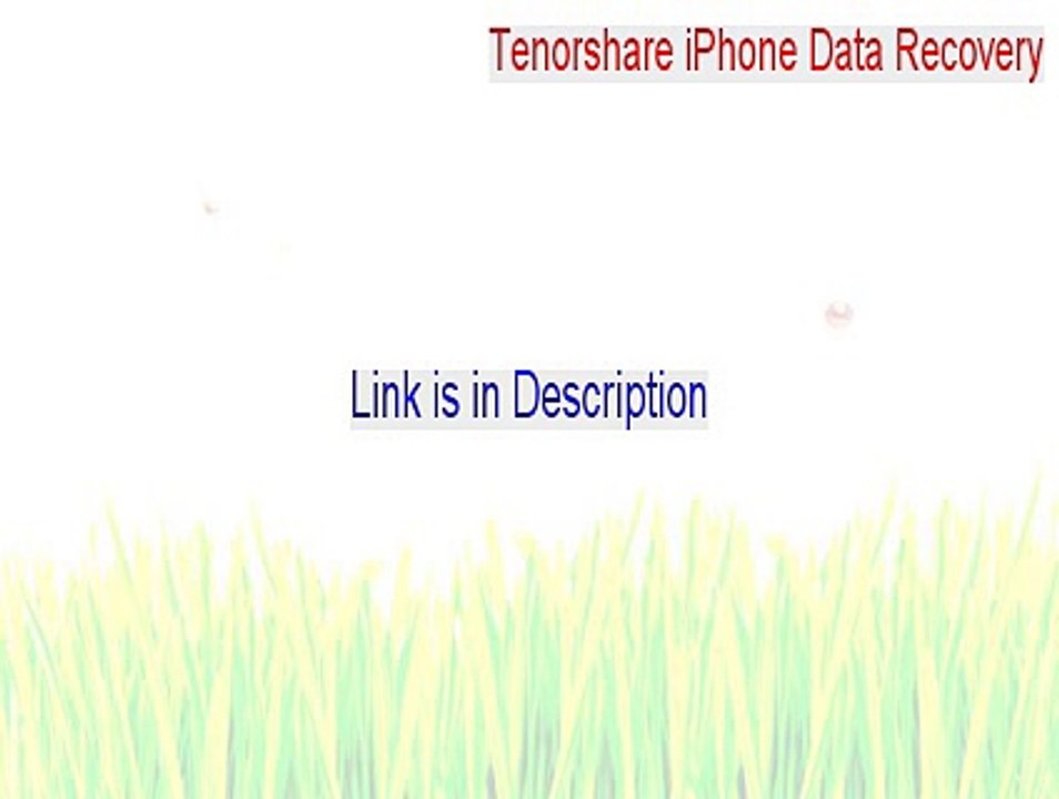 Tenorshare iPhone Data Recovery Keygen (Download Here 2015)