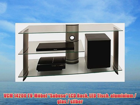 VCM 14200 TV-M?bel Subuso LCD Rack LED Tisch aluminium / glas / silber