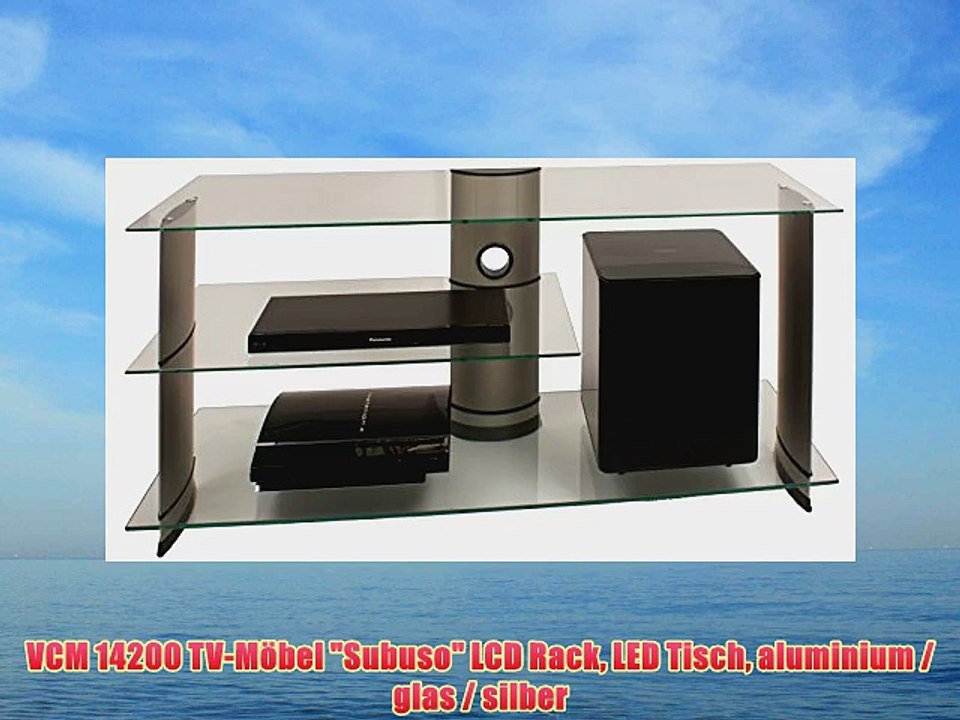 VCM 14200 TV-M?bel Subuso LCD Rack LED Tisch aluminium / glas / silber