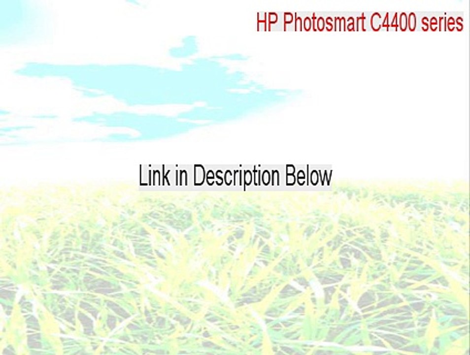 HP Photosmart C4400 series Download Free (Free Download)