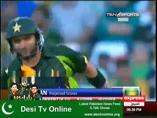 See How Umar Akmal Motivating Afridi To Play Safe 3march2015