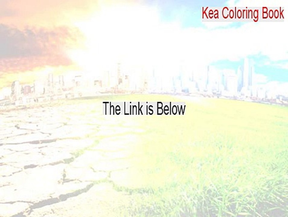 Kea Coloring Book Download Free (Download Here 2015)