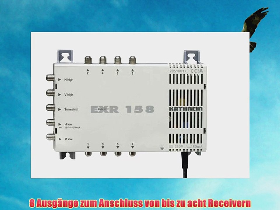 Kathrein EXR 158 Satelliten-ZF-Verteilsystem-Multischalter (5-8 Teilnehmeranschlu? 18 V Spannung