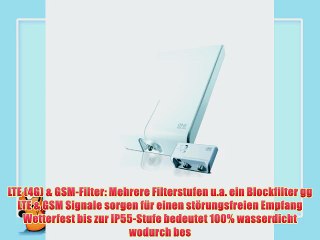 One For All SV 9455 DVB-T Flachantenne mit Filter (52dB Full HD) wei?