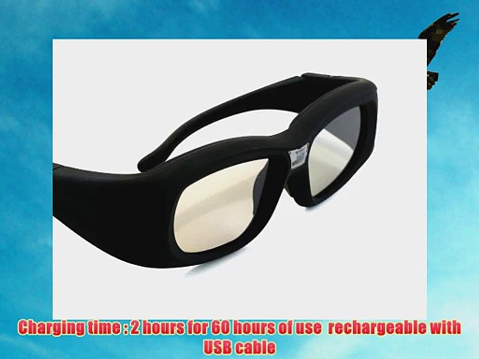 3x 3D Active Shutterbrille f?r 3D Beamer - Wave Xtra series - Full HD 1080p - Universal DLP-Link