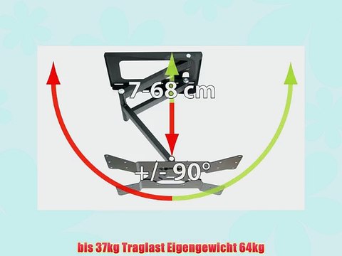 TV Wandhalterung quipma 328b f?r 26-42 Zoll bis Vesa 400 x 400 max.30 kg schwarz