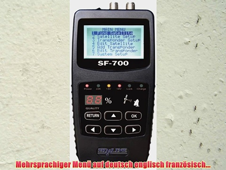 HD-LINE SF-700 Digital Satelliten-finder Messger?t ideal f?r camping car