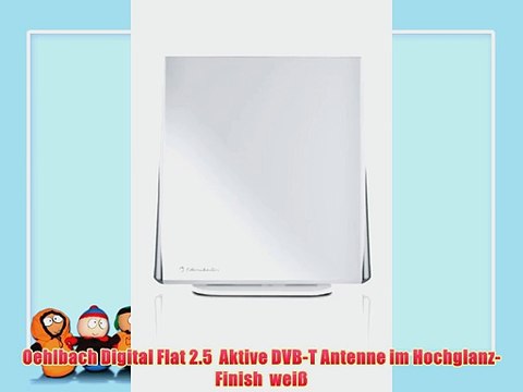 Oehlbach Digital Flat 2.5 Aktive DVB-T Antenne im Hochglanz-Finish wei?