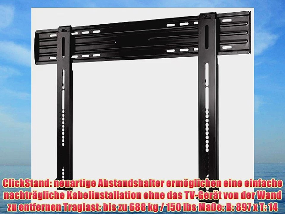 Sanus Systems TV Wandhalterung Fix f?r 94-175 cm (37-70 Zoll) Fernseher max. 68 kg schwarz