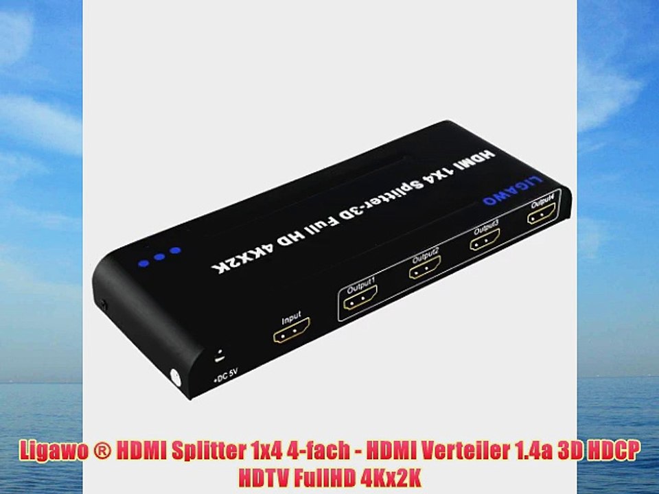 Ligawo ? HDMI Splitter 1x4 4-fach - HDMI Verteiler 1.4a 3D HDCP HDTV FullHD 4Kx2K