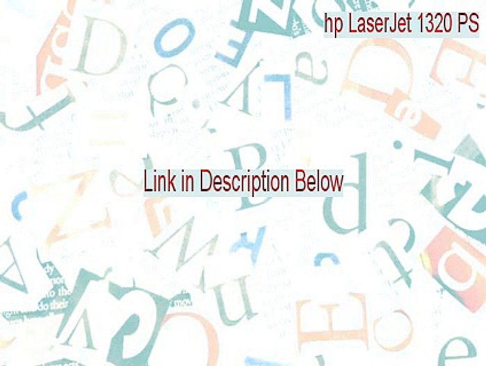 hp LaserJet 1320 PS Download Free - hp laserjet 1320 ps driver (2015)