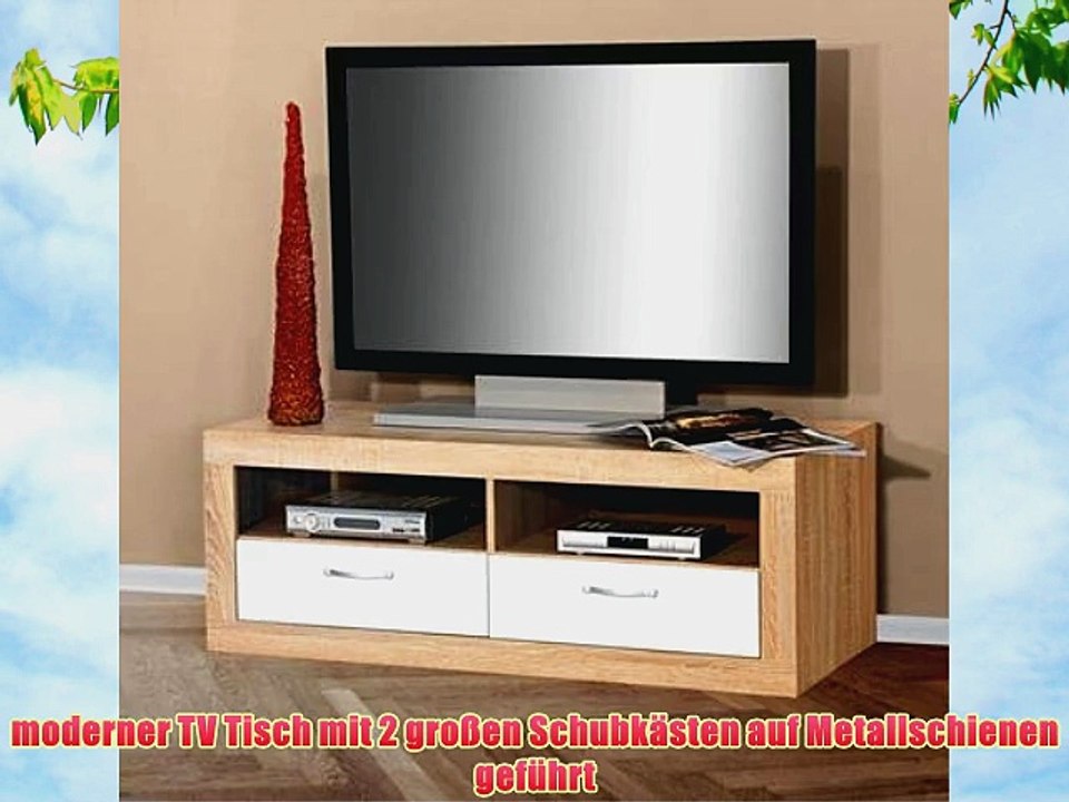 8011 - TV-Teil / Fernseh-Tisch / Lowboard in mehreren Farben verf?gbar sonoma eiche / wei?
