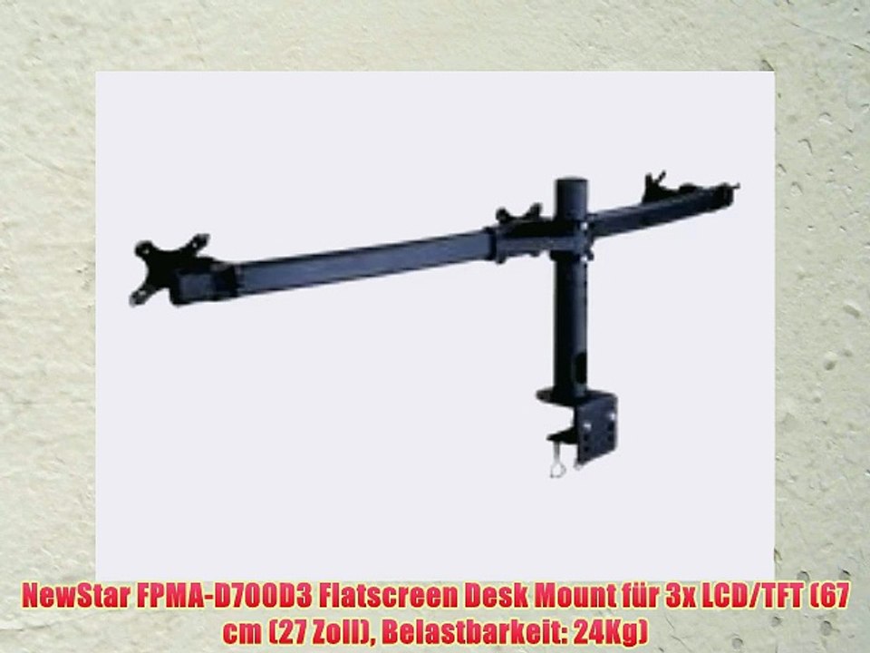 NewStar FPMA-D700D3 Flatscreen Desk Mount f?r 3x LCD/TFT (67 cm (27 Zoll) Belastbarkeit: 24Kg)