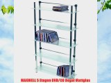 MAXWELL 5 Etagen DVD/CD Regal Mattglas