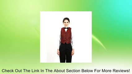 Women's Red Paisley Pattern Jacquard Vest Review