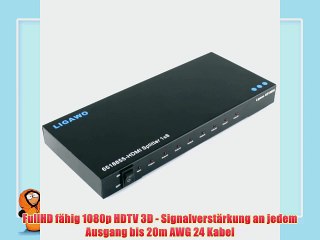 Ligawo ? HDMI Splitter 8-fach/ 8-port 3D 1080p - 1 HDMI Quelle (z.B. PS4 Receiver Player) parallel