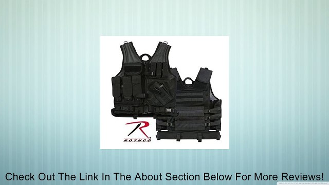 Rothco Black Tactical Cross Draw Police SWAT Deputy Sheriff Raid Hunting Shooting Vest Jacket MULTIPLE Pockets & Pouches Fits MOST Medium Frame Pistols Review
