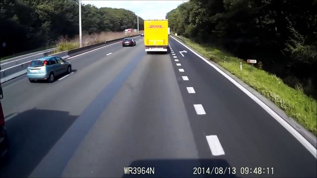 Car vs truck crash E40 Aalter (Belgium)