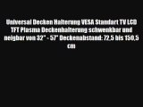 Universal Decken Halterung VESA Standart TV LCD TFT Plasma Deckenhalterung schwenkbar und neigbar