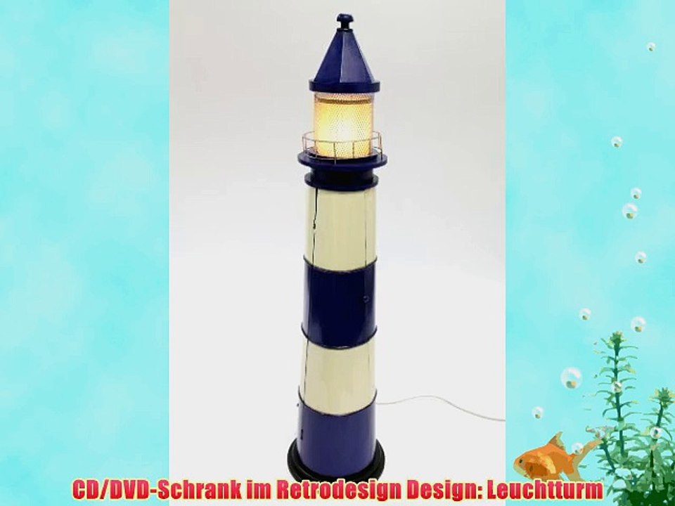 point-home CD/DVD Schrank Retrolook Leuchtturm 150 cm Licht NEU - UVP 279--