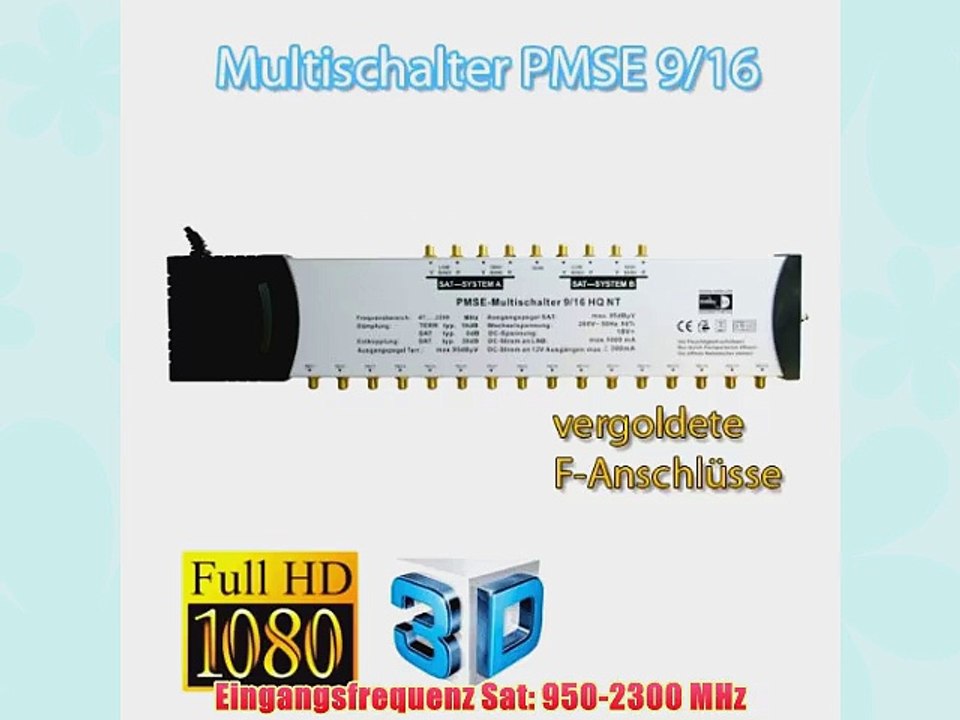 Multischalter Neuhaus PMSE 9/16 HQ mit Netzteil FullHD HDTV 3D NEU