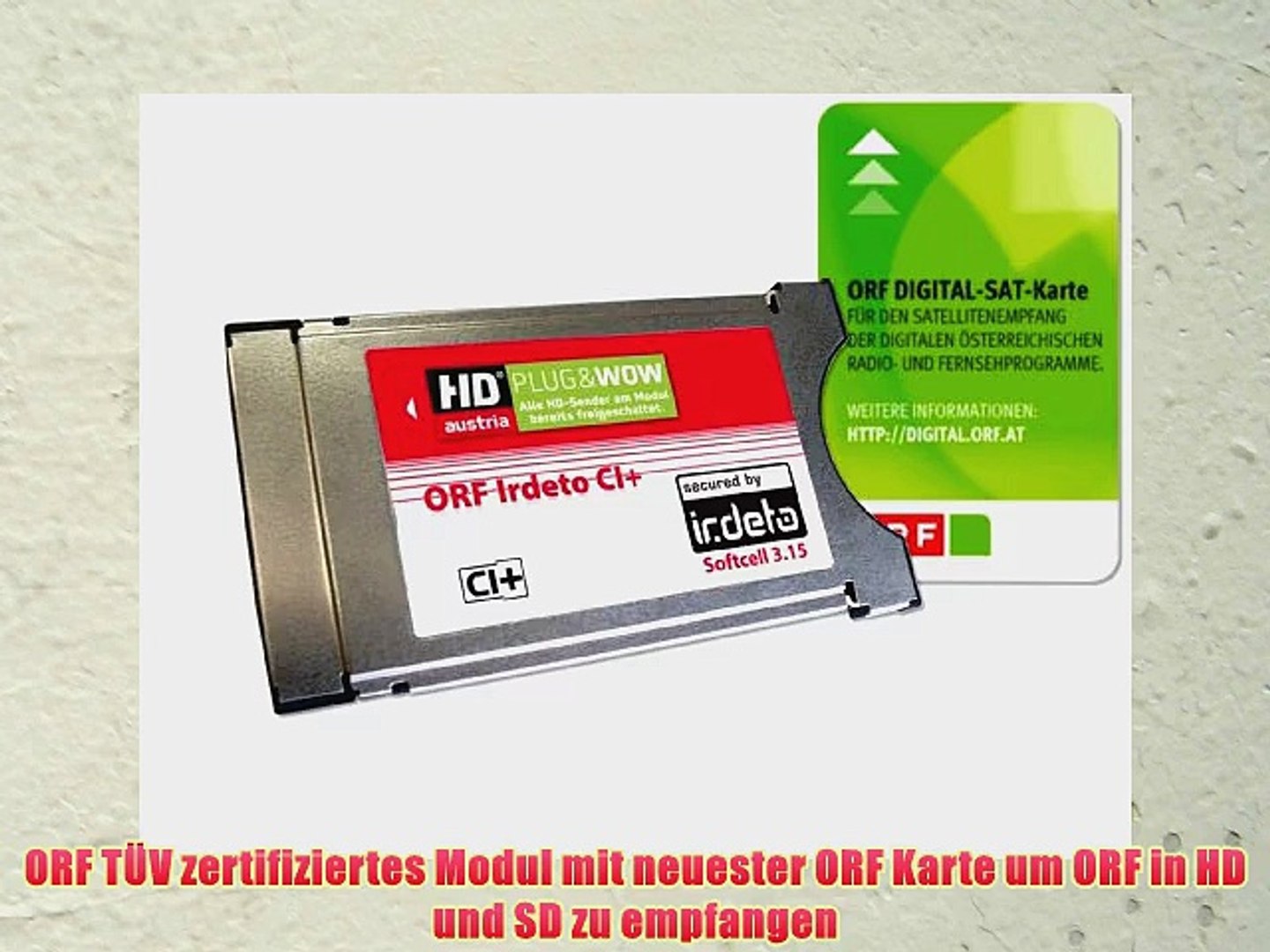 Orf Irdeto Ci Modul Inklusive Orf Ice Karte F R Orf Atv Und Hd Austria Video Dailymotion