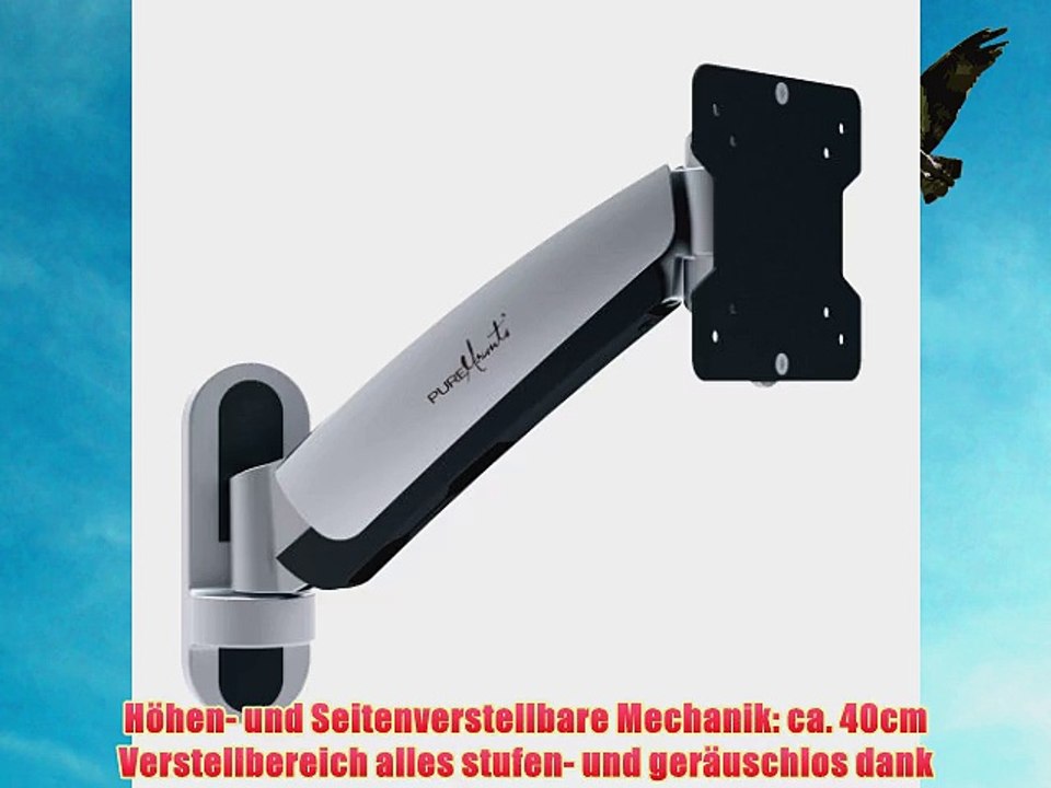 PureMounts TV Wandhalterung PM-Move-23A - Flach vollbeweglich neigbar schwenkbar h?henverstellbar