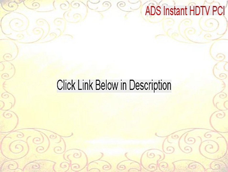 ADS Instant HDTV PCI Driver Download