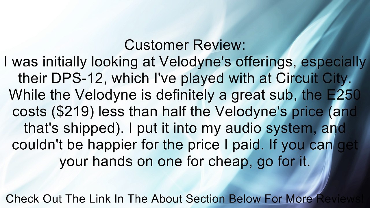 JBL Northridge E250P 12-Inch Powered Subwoofer with 250-Watt Digital Amplifier, Single (Black Ash) (Discontinued by Manufacturer) Review