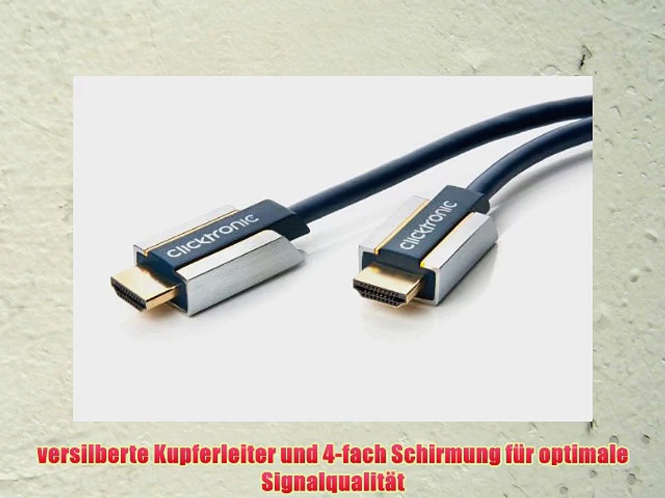 Clicktronic Advanced High Speed HDMI Kabel mit Ethernet (4K Ultra HD 3D-TV ARC 5m)
