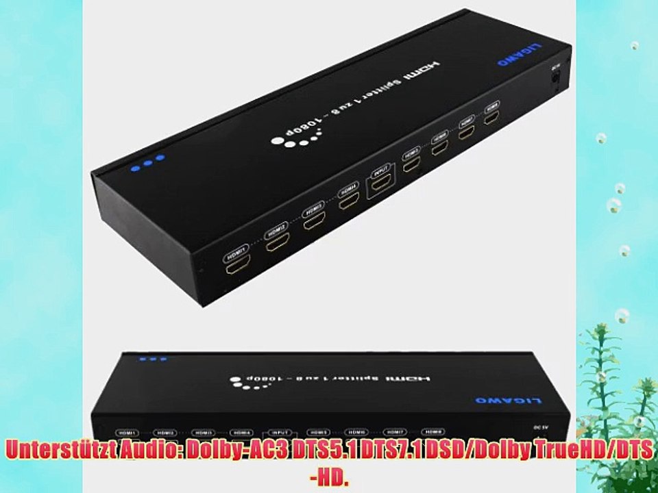 Ligawo ? HDMI Splitter 1x8 - Verteilung eines Eingangs z.B. Receiver auf bis zu 8 Ausg?nge