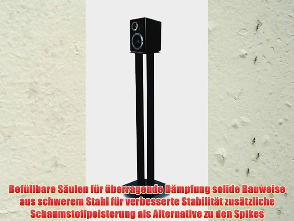 B-TECH BT608/B Atlas Lautsprecher Standf??e (Belastbarkeit bis 50kg) schwarz