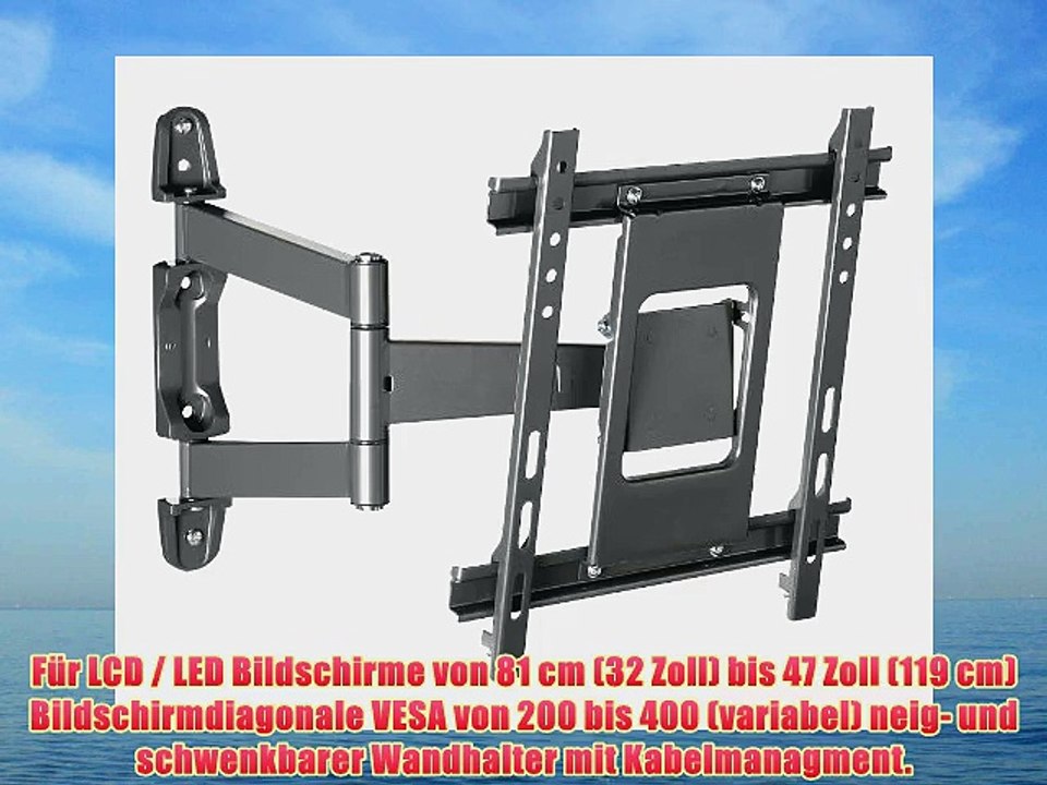 Titan MA 4750 neig/schwenkbare TV Wandhalterung bis 119 cm (47 Zoll) (50kg VESA 400x400) schwarz