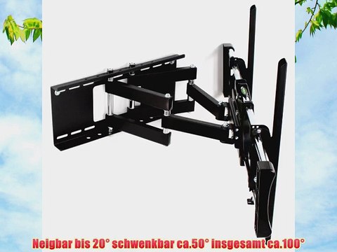 TecTake 400195 Wandhalterung 94 cm (37 Zoll) bis 152 cm (60 Zoll) schwarz