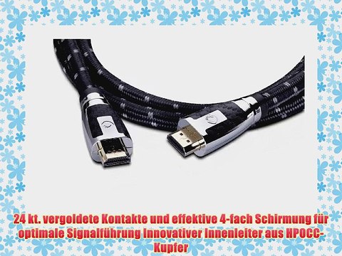 Oehlbach XXL? Carb Connect 120 High-Speed-HDMI?-Kabel mit Ethernet schwarz / grau 1.20 m